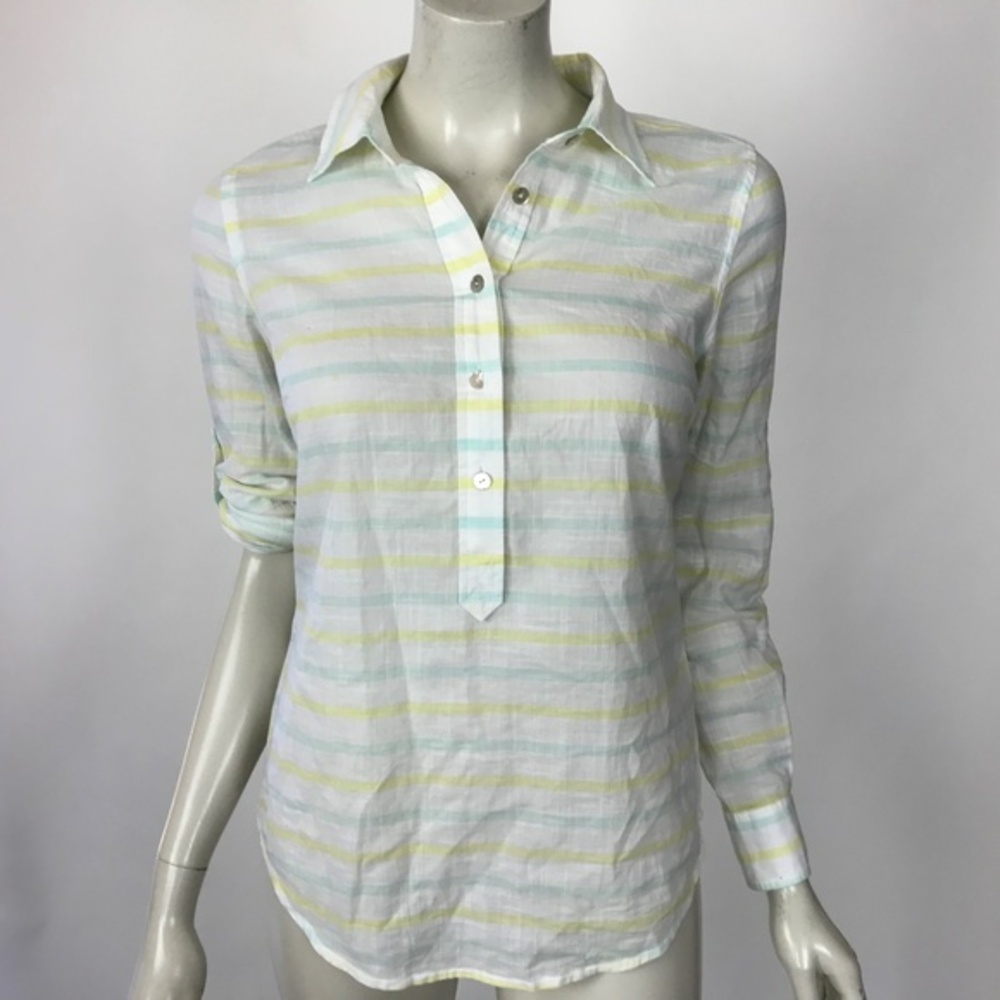 Vineyard Vines Ivory Striped Popover Shirt